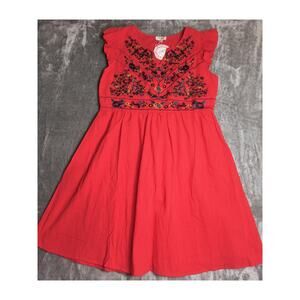 Umgee USA Embroidered Ruffled Sleeve Dress - Size L - NWT